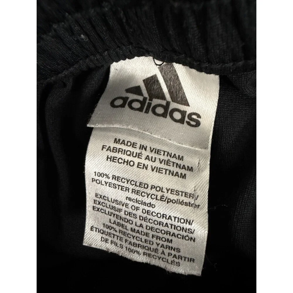 Adidas Boys Youth L 14/16 Black Athletic Shorts 3 Stripe Soccer Basketball